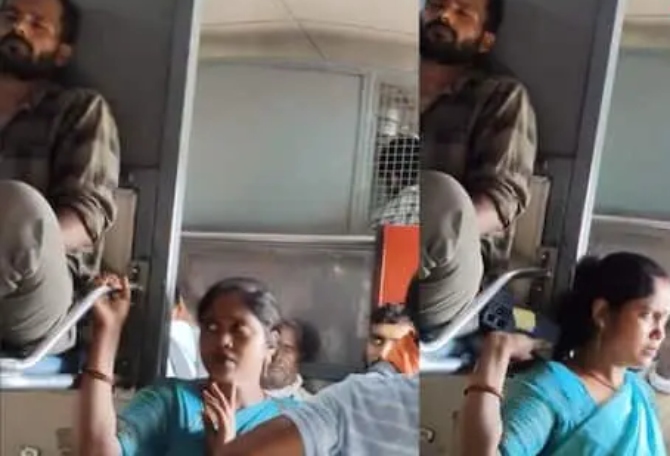 “இப்படியெல்லாம் கூட பாக்கெட் அடிக்கிறாங்களா?”… ஓடும் ரயிலில் கூட்ட நெரிசலைப் பயன்படுத்தி கைவரிசை காட்டிய பெண்.. வைரல் வீடியோ..!!