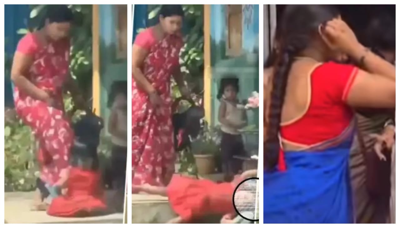 குழந்தையை காலால் எட்டி உதைத்த ராட்சசி..! “தோப்புக்கரணம் போட வைத்த பெண்கள்”… அங்கன்வாடி மையத்தில் அரங்கேறிய கொடூரம்.. வீடியோ வைரல்..!!