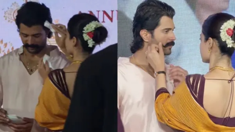 “காதல் கியூட் மூவ்மெண்ட்!”… ராஷ்மிகாவின் செயலால் உருகிய விஜய் தேவரகொண்டா… ரசிகர்களைக் கவர்ந்த ராஷ்மிகாவின் அன்புச் செயல்.. வைரல் வீடியோ..!!