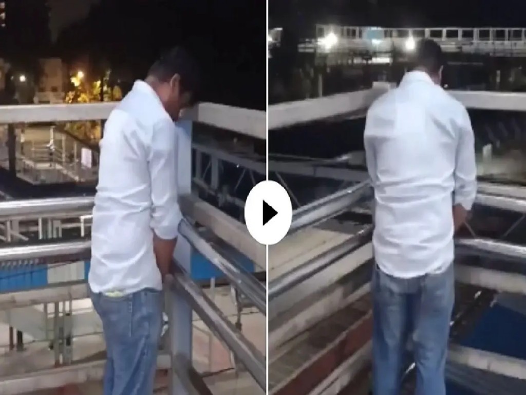 மேல இருந்து வடியுது…! “அண்ணாந்து பார்த்ததும் ஆடிப்போன பயணிகள்”.. அடேய் சிறுநீர் கழிக்கிற இடமா இது.. ரயில்வே ஸ்டேஷனில் முகம் சுளிக்க வைத்த வீடியோ…!!!