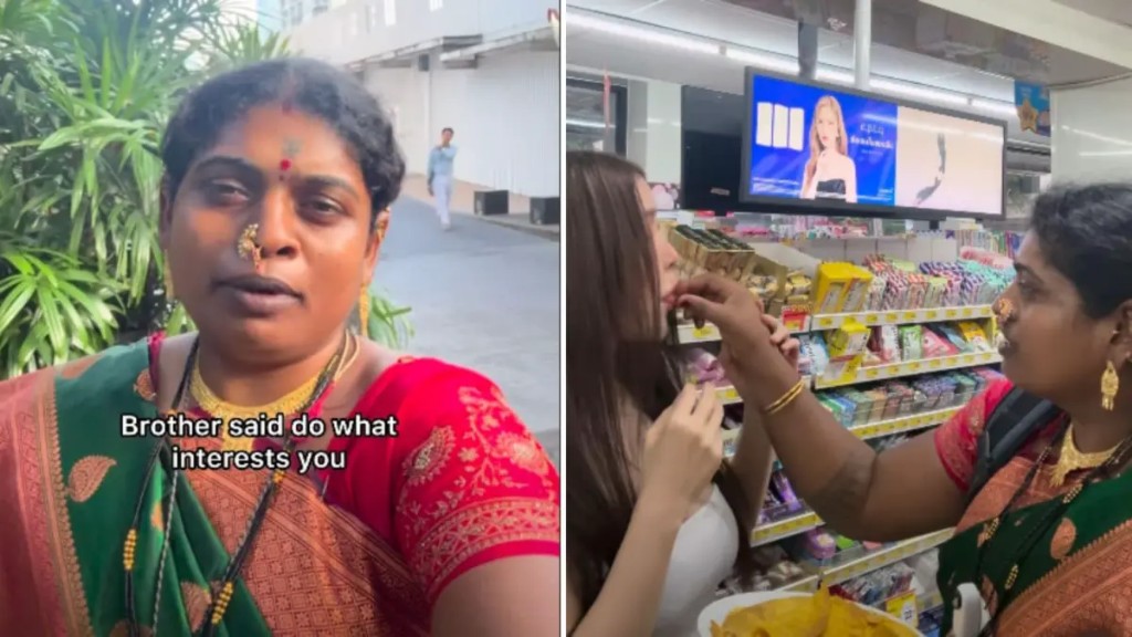 வீட்டு வேலை செய்யும் பெண்ணின் முதல் வெளிநாட்டு பயணம்..! “மொழி தெரியாது”.. ஆனாலும் உணவால் கிடைத்த நட்பு… வேற லெவல் சம்பவம்…!!!