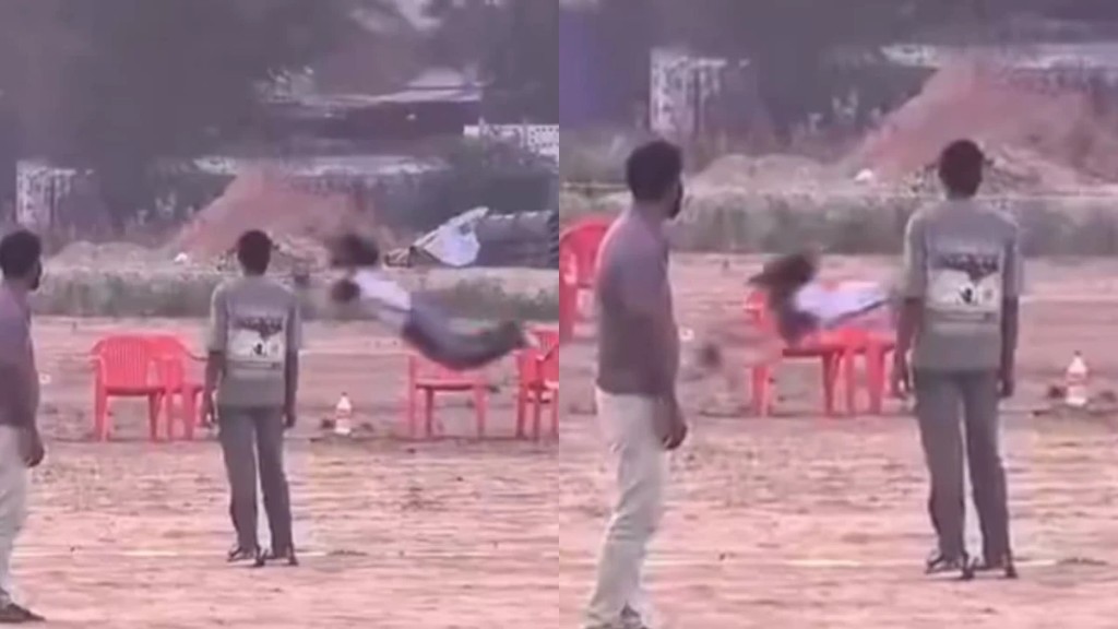 இவர் கிளென் பிலிப்ஸ்க்கே கோச் போல…! “பந்து சிக்சர்னு நினைச்சா, மனுஷன் காற்றில் பறந்து மேஜிக் பண்றாரு”… கிரிக்கெட் ரசிகர்களை வாயடைக்க வைத்த சூப்பர் மேன் கேட்ச் வீடியோ…!!