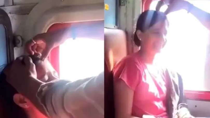 “பெத்தவங்க சம்மதம் முக்கியமா.. இல்ல லவ் முக்கியமா?!”.. ஓடும் ரயிலில் அரங்கேறிய ரகசியக் கல்யாணம்… வைரல் வீடியோ..!!!