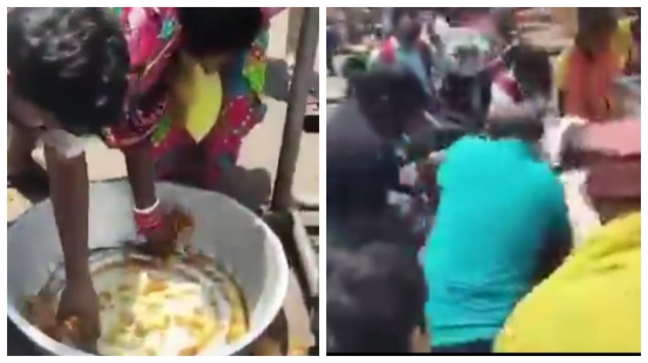 பிரசாதம்னா சும்மா விடுவாங்களா…? “பலமுறை எச்சரித்தும் கேட்காத வியாபாரி”… போட்டி போட்டு லட்டுவை அள்ளி சென்ற மக்கள்…  பூரி ஜெகநாதர் கோவிலில் இப்படியா…? அதிர்ச்சி வீடியோ…!!