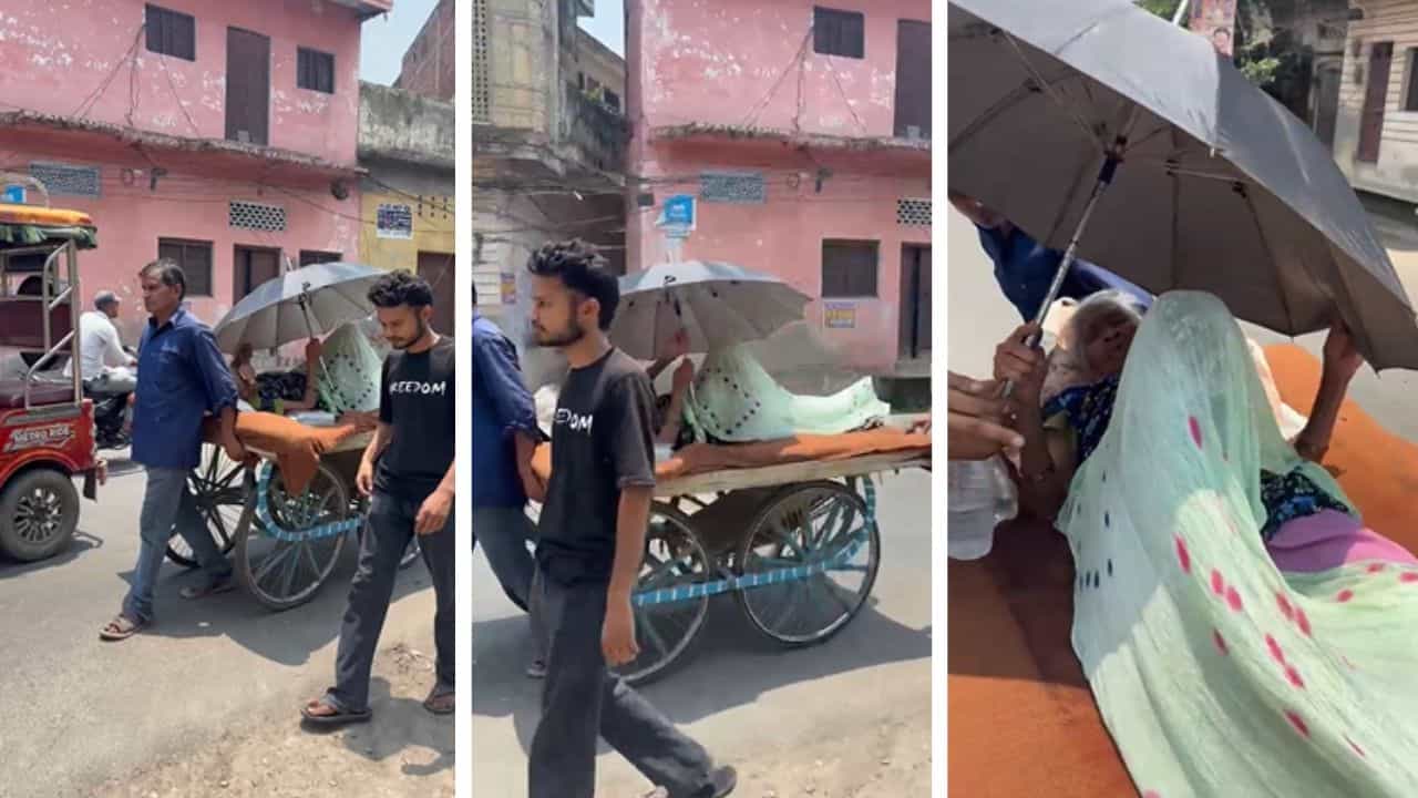 “ஓய்வூதியத்திற்காக 73 வயது பாட்டிக்கு நேர்ந்த கொடுமை!” கொளுத்தும் வெயிலில் கைவண்டியில் இழுத்துச் சென்ற பேரன்.. வங்கி ஊழியர்களின் அலட்சியம்?!