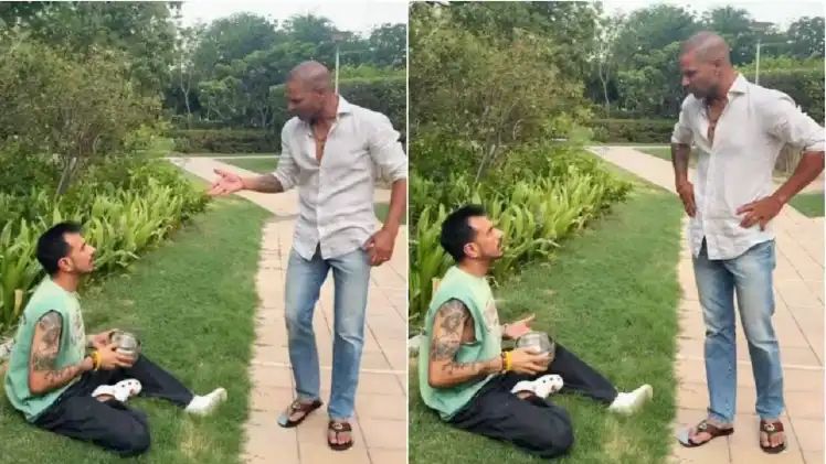 உனக்கு வெக்கமா இல்லையா..? “தெருவில் அமர்ந்து பிச்சை எடுக்கும் கிரிக்கெட் வீரர் சாஹல்”… திட்டி தீர்த்த ஷிகர் தவான்.. நீ தர 10 ரூபாய்க்கு ஆபீஸ் திறக்க முடியும்… ரசிகர்களை உறைய வைத்த வீடியோ..!!!