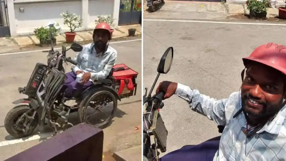 “₹100 டிப்ஸை விட அவர் கொடுத்த அந்த ஒரு வார்த்தை.. மாற்றுத்திறனாளி டெலிவரி பாயைப் பார்த்ததும் சாய் ஹர்ஷ் செய்தது என்ன? விடாமுயற்சியின் அடையாளம்.. வைரல் வீடியோ..!!”
