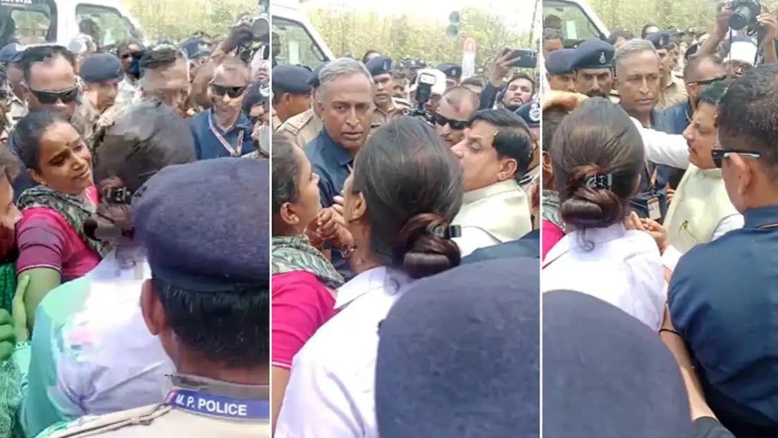 “என் பொண்ணோட துணியக் கிழிச்சுட்டாங்க…. போலீஸ் அலையவிடுறாங்க” முதலமைச்சர் காலில் விழுந்து கதறிய தாய்….!!