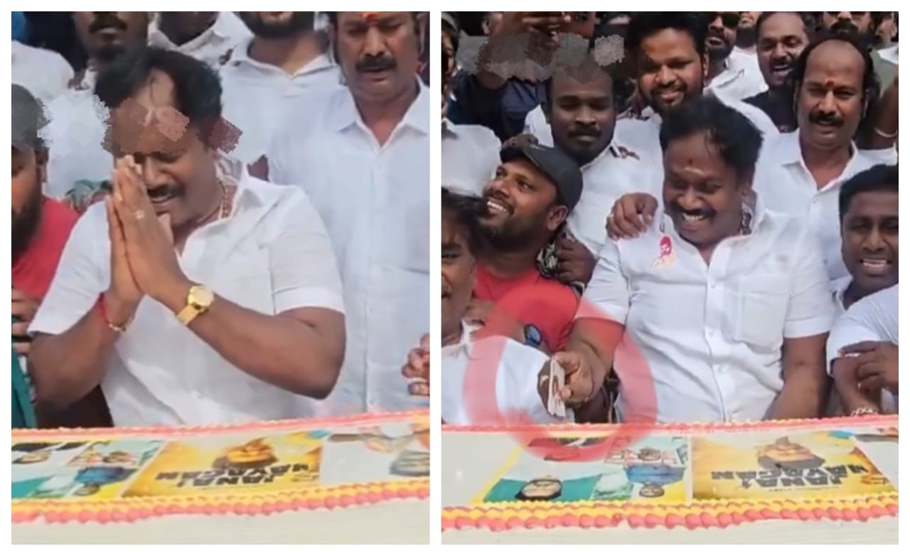 தமிழகத்தில் தளபதிக்கு வந்த சோதனை..! “அவசரத்துக்கு கிடைக்கல”… முதல்வர் விஜய்யின் போட்டோவையே கத்தியாக மாற்றி கேக் வெட்டிய தவெக மா.செ… வீடியோ வைரல்..!!!
