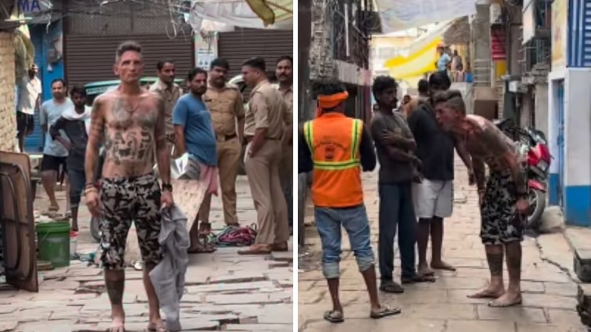 அரை நிர்வாண கோலம்..! வீடு வீடாக புகுந்த வெளிநாட்டு வாலிபர்… வெறிபிடித்தது போல் பொருட்களை உடைத்து கையை கடித்து… போலீசாரையே மிரட்டிய துணிகரம்.. அதிர்ச்சி வீடியோ..!