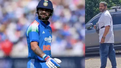 “ஐடி கார்டு இருந்தா எனக்கு என்னடா..? முதல்ல வெளில போங்க….!” இங்கிலாந்தில் பத்திரிகையாளர்களை மிரட்டி, போனை உடைத்த விராட் கோலியின் பர்சனல் பாடிகார்ட்…. வெடித்தது புதிய சர்ச்சை வீடியோ….!!