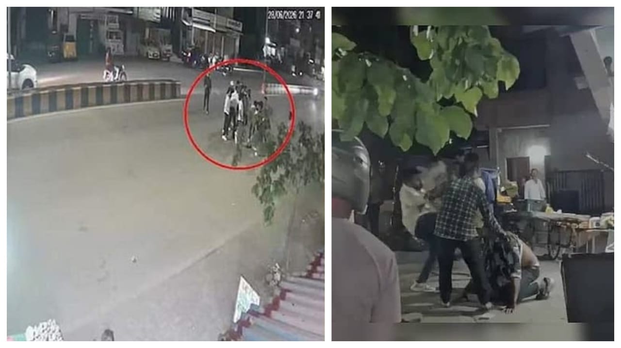 காதலியோடு காரில் போன போலீஸ்காரர்..! “லேசா உரசுனது ஒரு குத்தமா”..? பைக்கில் வந்து நடு ரோட்டில் வச்சு வெளுத்த ரவுடி கேங்… காதலி கண் முன்னே நடந்த பயங்கரம்.. பகீர் வீடியோ..!