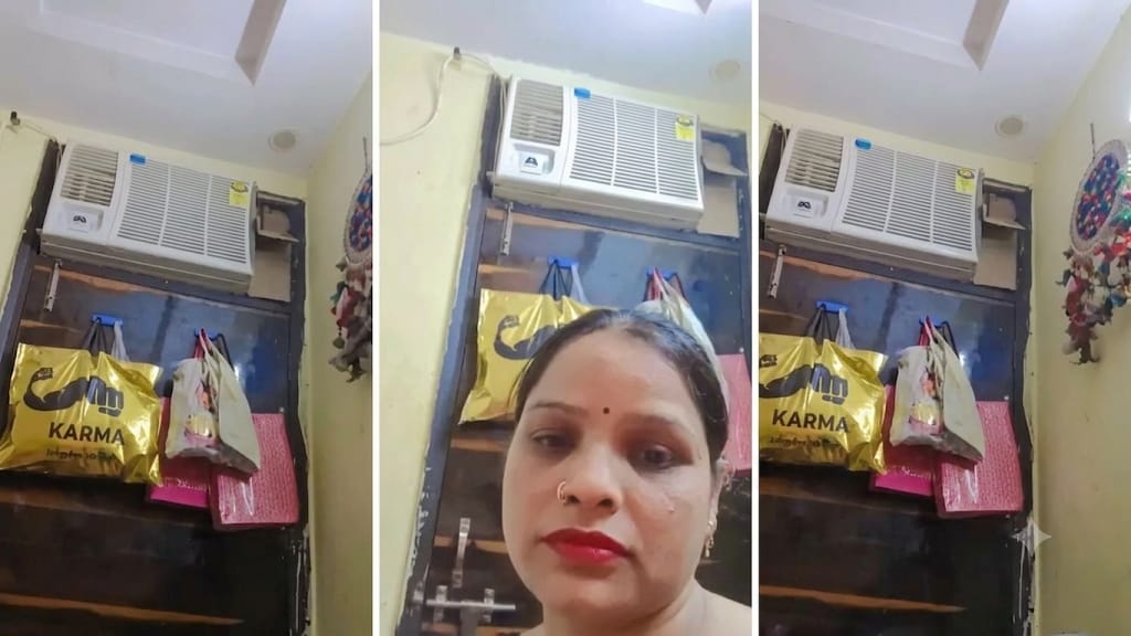 என் புருஷன் டெய்லி இப்படி பண்றான்..! என்னால ஏசி போடவே முடியல… ஆபீசுக்கு போகும்போதே பையில் போட்டு தூக்கிட்டு போய்ட்டாரு… புலம்பி தள்ளிய மனைவி… வீடியோ வைரல்..!!!