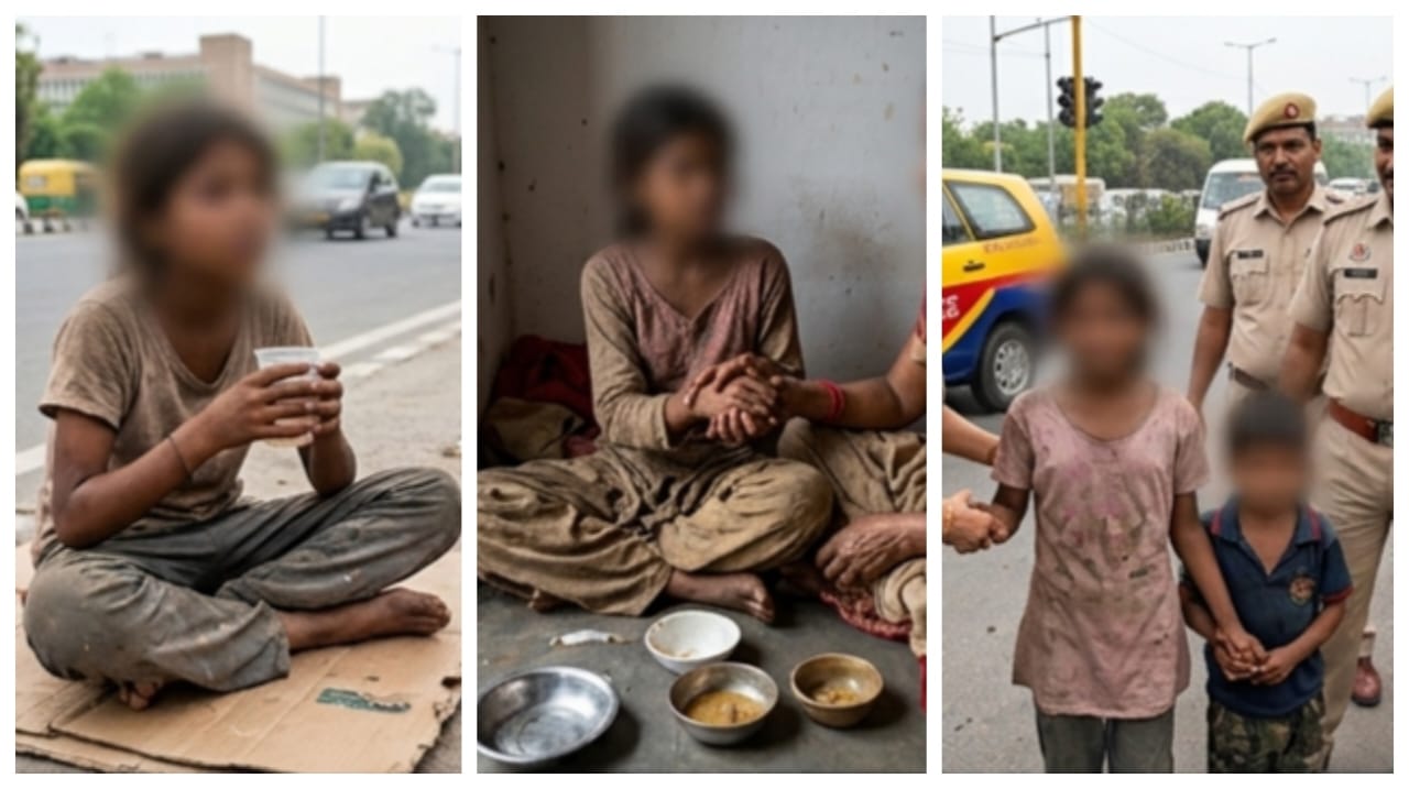 சண்டை போட்டுட்டு வீட்டை விட்டு போன பெற்றோர்..! “பசி தாங்க முடியாமல் பிச்சை எடுத்த 4 குழந்தைகள்”… 1500 கி.மீ தாண்டி மீட்கப்பட்ட துயரம்… நெஞ்சை உலுக்கும் கொடுமை…!!