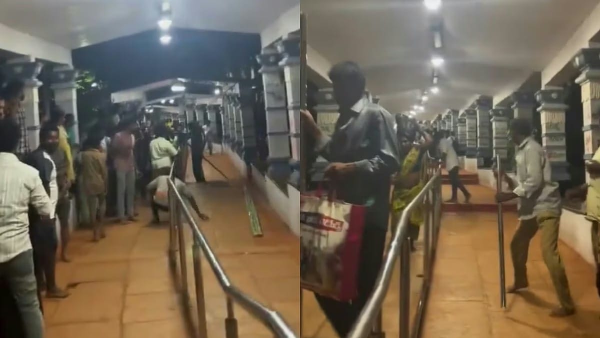 இரவு நேரம்..! அலறித் துடித்த பக்தர்கள்… திருப்பதி ஏழுமலையான் கோவிலில் நொடியில் நடந்த பயங்கரம்… மிரட்டிய சிறுத்தை.. பரபரப்பு வீடியோ..!