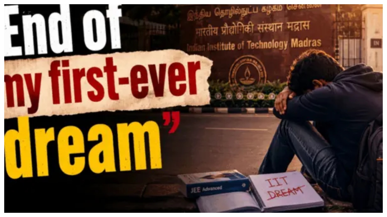 ‘என் முதல் கனவு முடிந்தது’!.. ஐஐடி மெட்ராஸ் சீட் மிஸ்ஸானதால் கதறிய மாணவன்… நள்ளிரவில் எழுதிய ஒற்றைக் கடிதத்தால் ஸ்தம்பித்த சோசியல் மீடியா..!!!