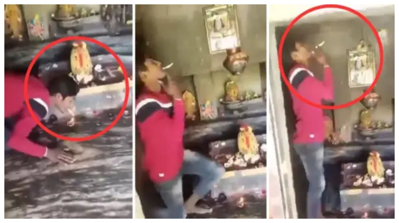“யார் இந்த சிகரெட் ஆசாமி?… சிவன் கோவிலில் அரங்கேறிய அநாகரிகம்”.. புனித தீபத்தில் சிகரெட் பற்றவைத்த கொடூரன் – ரத்தம் கொதிக்கும் வைரல் வீடியோ..!!!