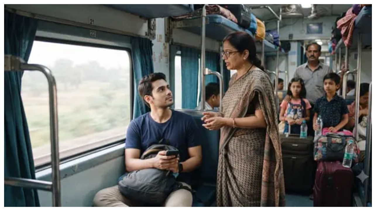 “பணம் கொடுத்து புக் பண்ணா சும்மா தந்துடுவோமா?” – ரயிலில் சீட் கேட்க வந்த பெண்ணுக்கு இளைஞர் கொடுத்த நறுக் பதில்.. இணையத்தில் வெடித்த விவாதம்..!!!