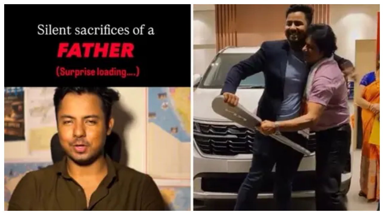 “ஆசைப்பட்ட எஸ்.யு.வி கார் வாசலில் நின்றதும் உறைந்துபோன தந்தை!.. நெட்டிசன்களைக் கண்ணீர் கடலில் மூழ்கடித்த அந்த ஒரு நிமிடம்.. ஃபேஸ்புக், இன்ஸ்டாவை உலுக்கும் வைரல் வீடியோ..!!!
