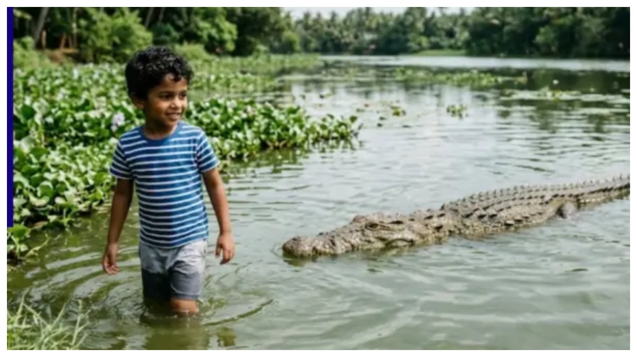  ஐயோ பாவம்.. ஆற்றில் கை கழுவியபோது நேர்ந்த கொடூரம்.. 12 வயது சிறுவனை உயிரோடு விழுங்கிய ராட்சத முதலை… உறைந்துபோன கிராம மக்கள்..!!!