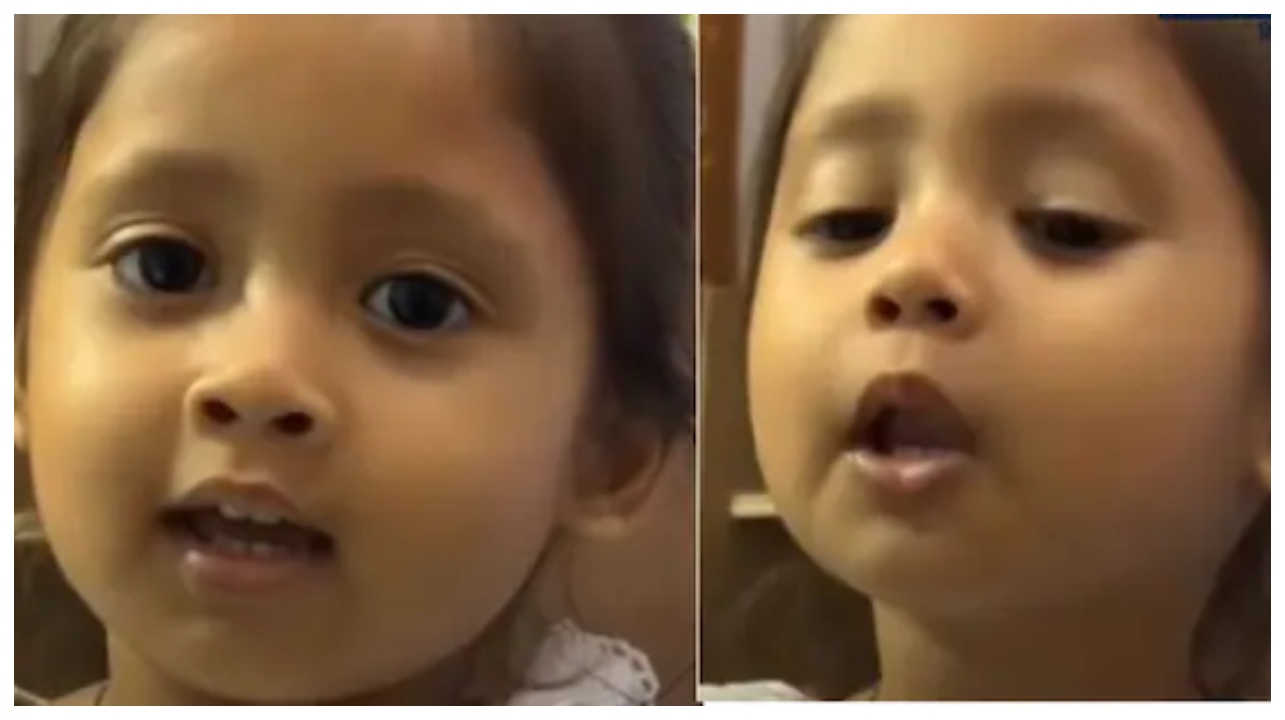 “மழலை மொழியில் பாடி எல்லாரையும் சொக்க வச்ச செல்லக் குட்டி எக்ஸ்பிரஷன்!”.. இணையவாசிகளின் மனதை அள்ளிய சிறுமியின் பாட்டு… வைரலாகும்  க்யூட் வீடியோ..!!!
