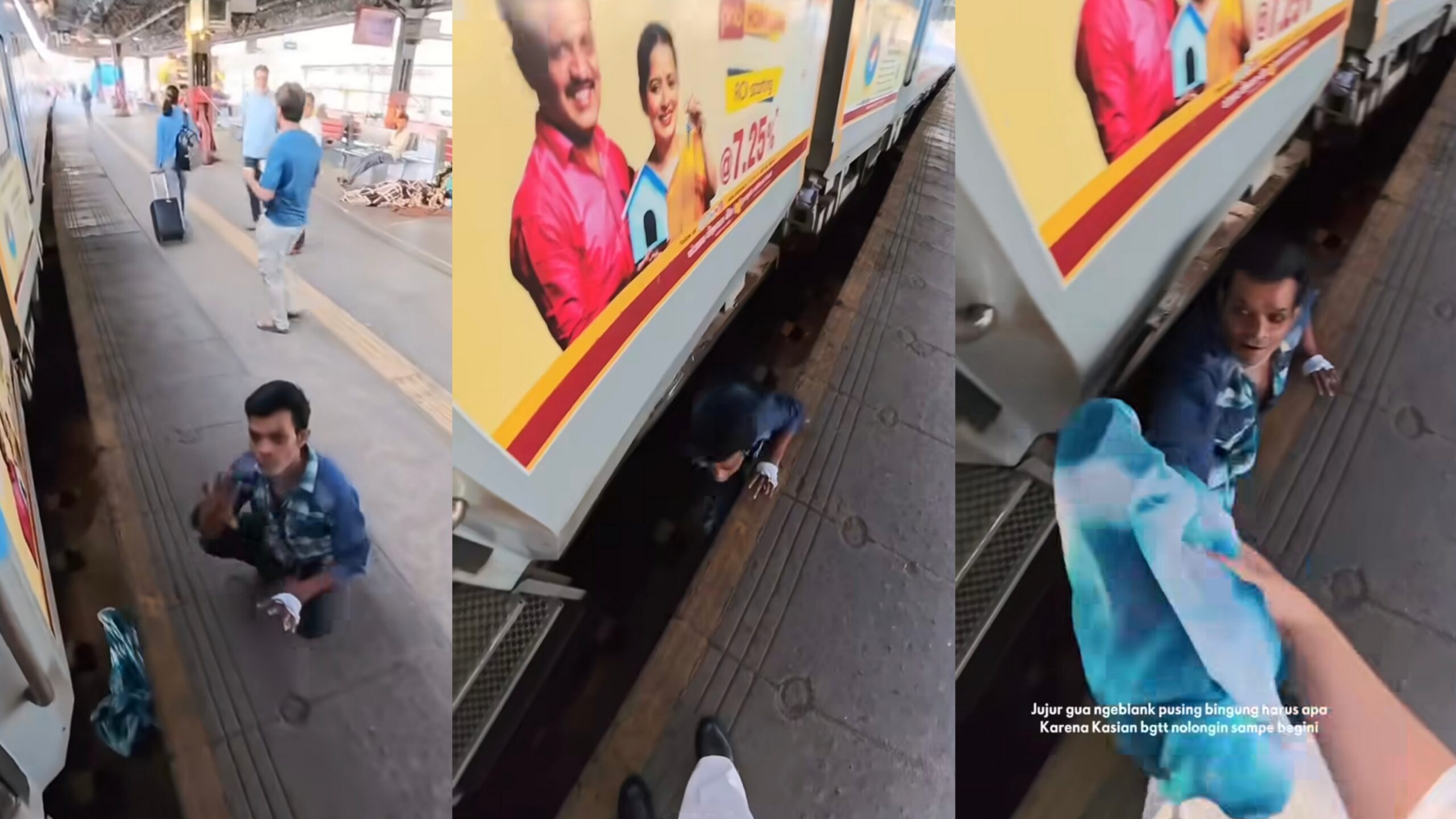 “சபாஷ் தம்பி…. உன் மனசு யாருக்கு வரும்” ரயிலுக்கு அடியில் இறங்கி உதவிய இளைஞர்…. இணையத்தில் வைரலாகும் வீடியோ….!!