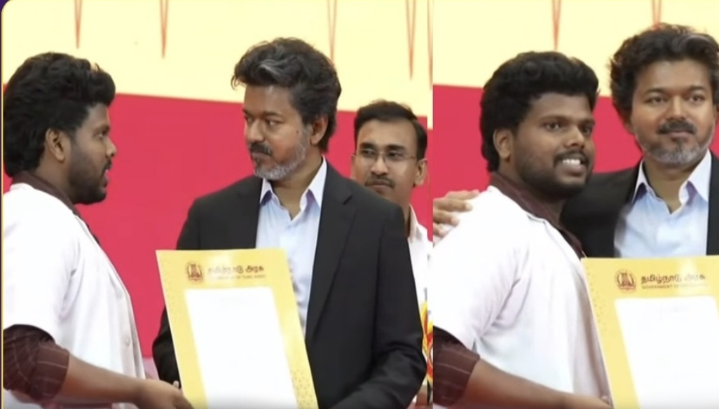“தோள் மேல கை போடுங்க சார்” முதலமைச்சர் விஜய்யிடம் நேரில் கோரிக்கை வைத்த டாக்டர்…. அரங்கையே அதிரவைத்த முதல்வர்….!!