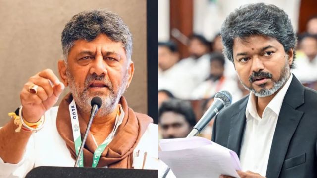 ​”நிலைமை சரியில்ல…. இப்போதைக்கு கர்நாடகா வராதீங்க” – முதலமைச்சர் விஜய்க்கு டி.கே.சிவக்குமார் வேண்டுகோள்….!!
