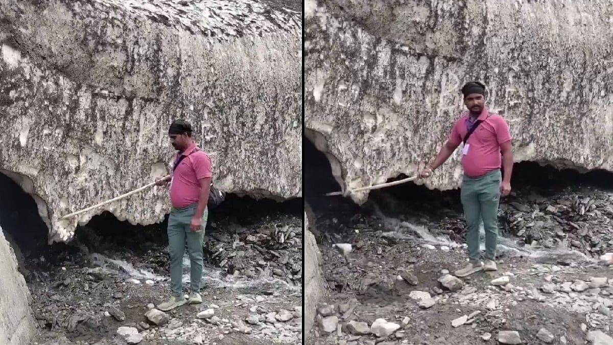 இந்த முட்டாளுக்கு என்னதான் பிரச்சனை.‌? “இமயமலையில் நடந்த பயங்கரம்”… சாமியை தரிசிக்க போன இடத்தில் பனியை குத்தி குத்தி.. வீடியோவை பார்த்து டென்ஷனான நெட்டிசன்ஸ்..!