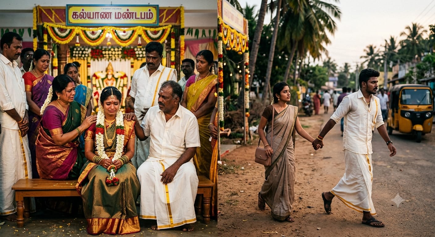 திருமணம் ஆகி 9 நாள் தான் ஆகுது.. புது மனைவியை மாமியார் வீட்டில் விட்டுவிட்டு காதலியுடன் ஓட்டம் பிடித்த மாப்பிள்ளை… பெற்றோரின் கட்டாயத்தால் நடந்த விபரீதம்…!!