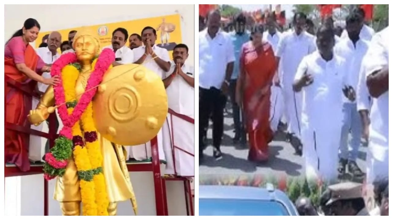 என்னது கனிமொழி எம்பியவே நடக்க வச்சிட்டீங்களா…?! “அமைச்சர் ஸ்ரீநாத் வரார்” என வாகனத்தை மறித்த போலீசார்…!
