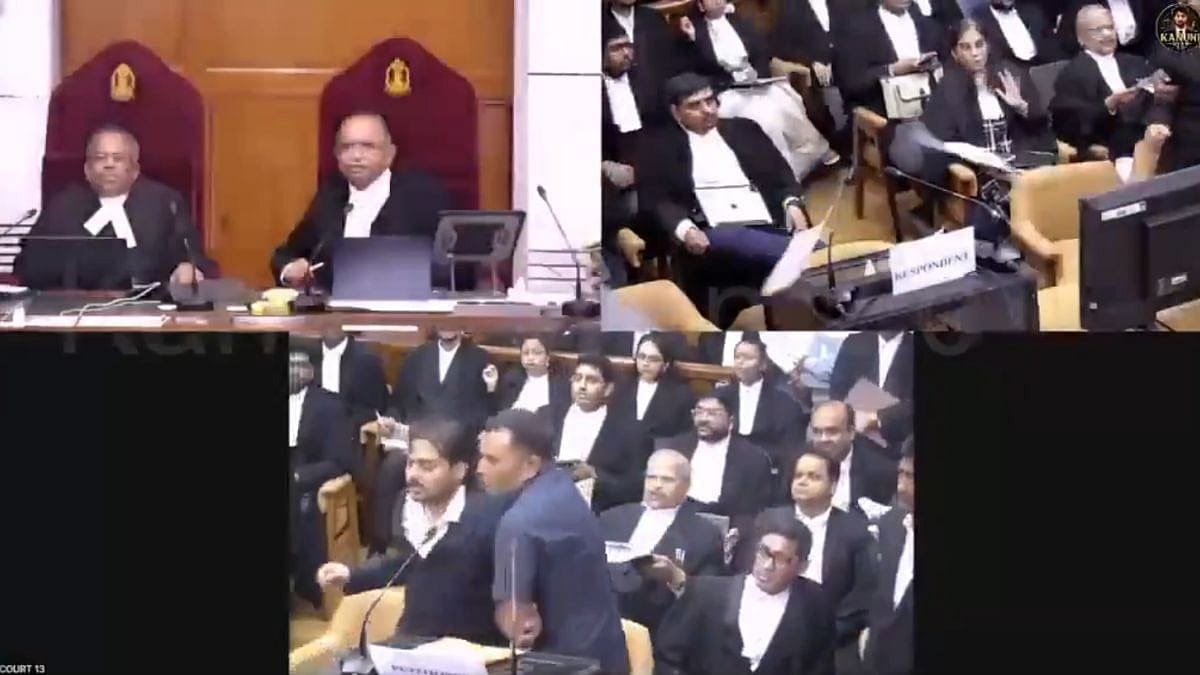 சுப்ரீம் கோர்ட்டில் இப்படியா..? “ஜட்ஜ் முன்னாலேயே வெடித்த ரகளை”.. மல்லுக்கட்டிய சட்டக்கல்லூரி மாணவர்கள்… வைரலாகும் அதிர்ச்சி வீடியோ..!