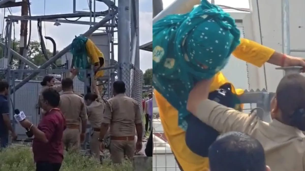 இப்பவே என் ஆளை வெளியே விடுங்க.. காதலனை கைது செய்த ஆத்திரத்தில் 120 அடி உயர செல்ஃபோ டவரில் சிலந்தி போல ஏறிய இளம்பெண்… போராடி மீட்ட போலீஸ்…. !!!