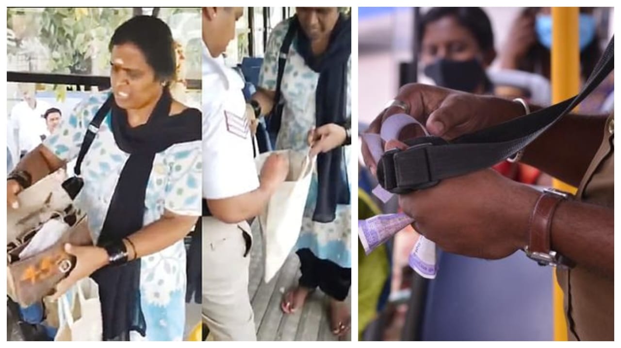 பயங்கர கேடியா இருக்கும் போல..! “கண்டக்டரின் பர்சையே ஆட்டைய போட்ட பெண்”… க்யூஆர் கோடு பிஸியில் பரிபோன கலெக்சன்… சிக்கியதும் போட்ட டிராமா தான் ஹைலைட்..!!
