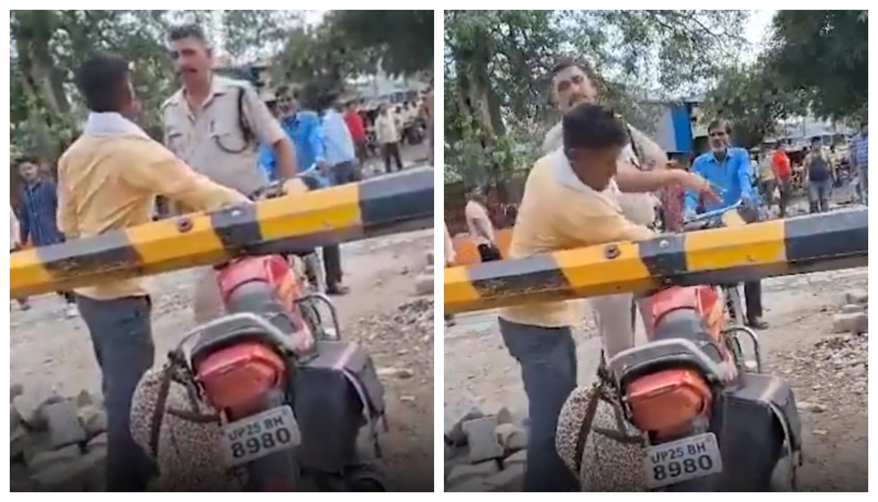 “பாதுகாப்பா? காவலரின் அதிகாரமா?” ரயில்வே கேட்டை மீறிய இளைஞரை அடித்த RPF போலீஸ்.. வைரலாகும் பரபரப்பு வீடியோ..!!”