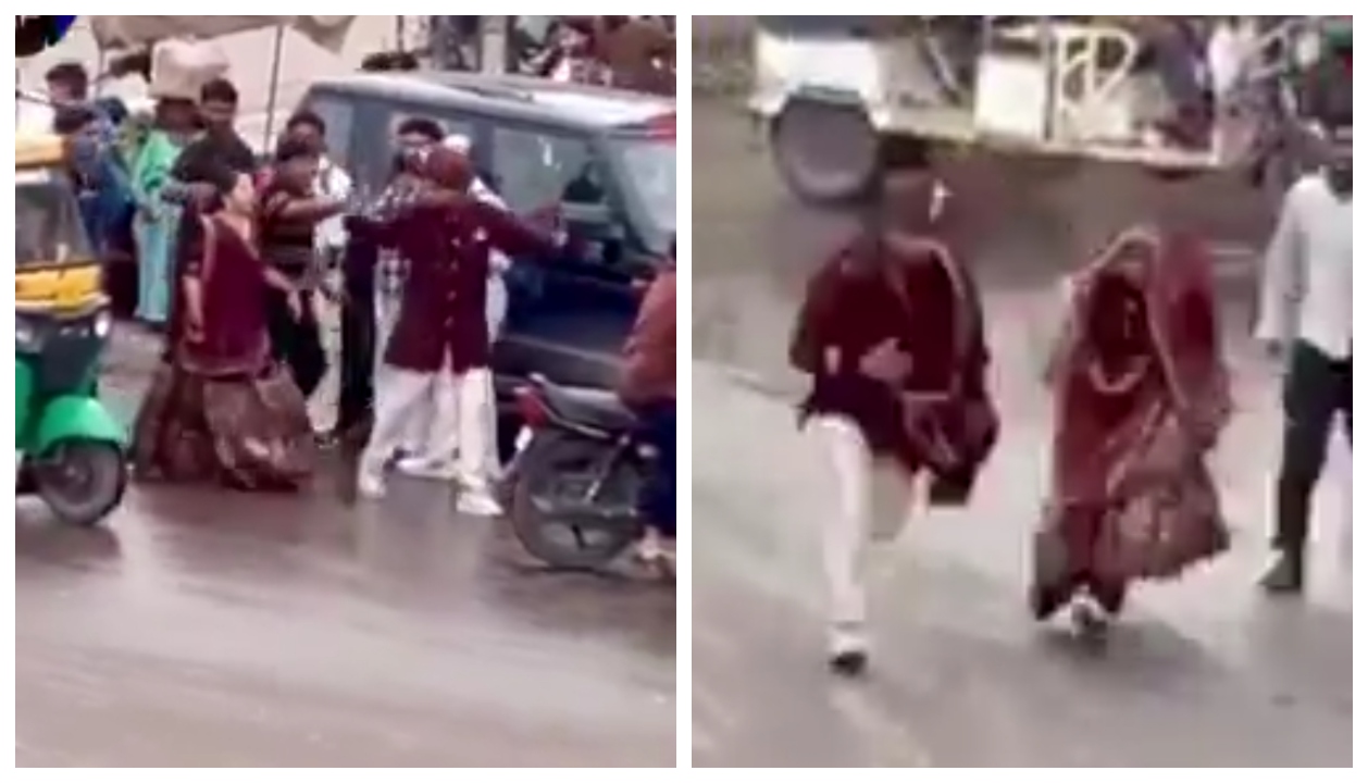 “மண்டபமே அலறியது!” மணமகன் ஓட.. பின்னாடியே துரத்தும் உறவினர்கள்.. மணப்பெண்ணை விட்டு ஓடியது ஏன்? வைரலாகும் அதிர்ச்சி வீடியோ..!!”