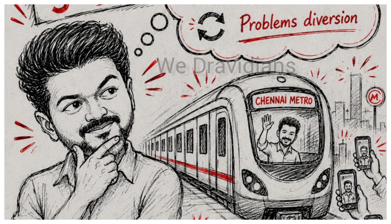“மெட்ரோ பயணம் மூலம் திசைதிருப்பப்படும் உண்மைகள்? 151 மருத்துவ இடங்கள் பறிப்பு & தமிழ்த்தாய் வாழ்த்துக்கு அவமரியாதை.. அரசியல் அரங்கில் வெடிக்கும்  சர்ச்சை..!!”