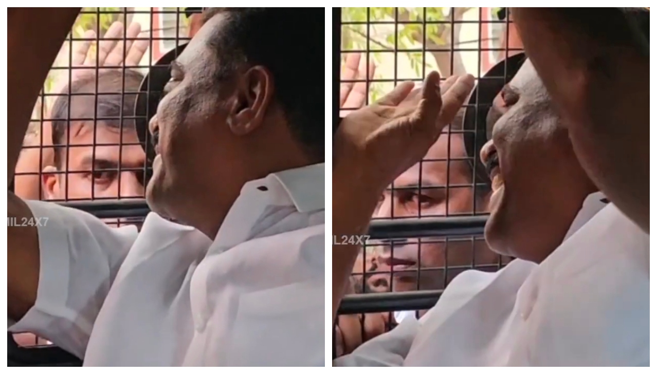 “ஜெயில் நல்லா சௌகரியமா இருக்கு” சிரிச்சிட்டே டாடா சொல்லிட்டு போனா மார்க்கண்டேயன்…. வைரலாகும் வீடியோ….!!