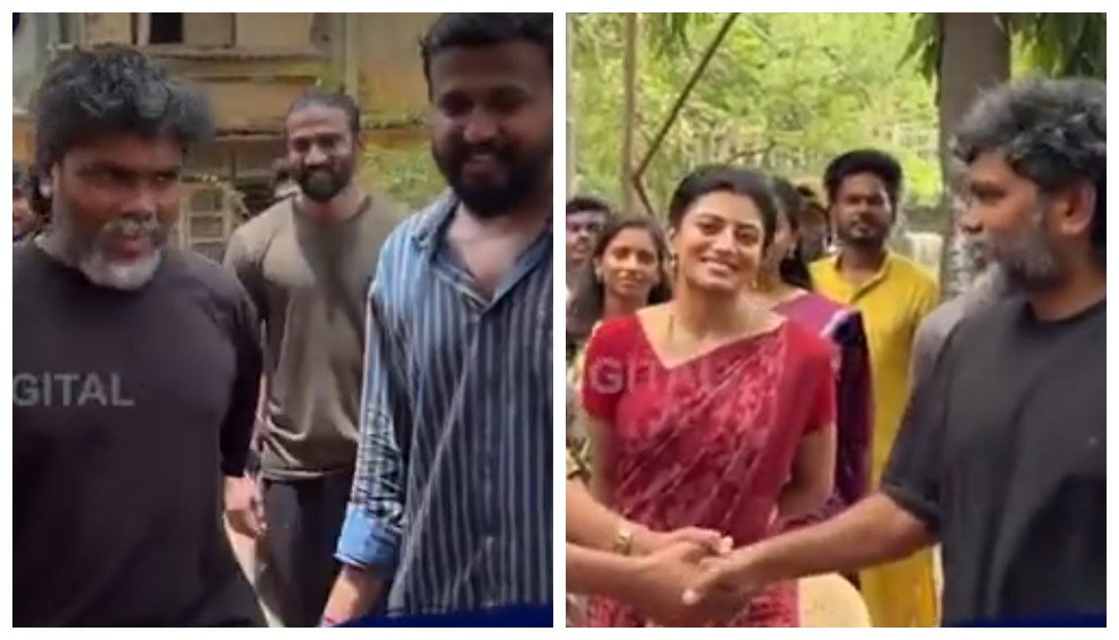“அட்டகத்தி தினேஷ் படப்பிடிப்புத் தளத்தில் திடீர் என்ட்ரி!” படக்குழுவை உற்சாகப்படுத்திய இயக்குநர் பா.இரஞ்சித்..!!”