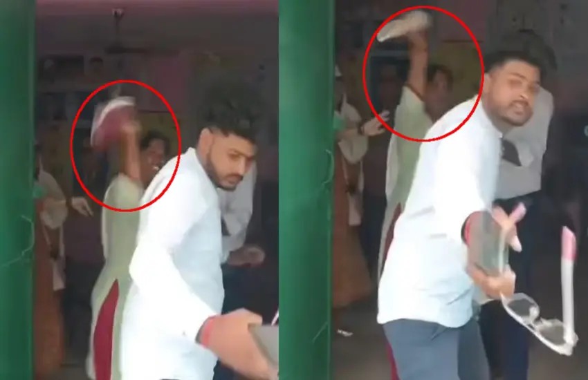 டிசியை கேட்டது ஒரு குத்தமா..? “குழந்தையின் பெற்றோரை செருப்பால் அடித்த ஹெட் மாஸ்டர்”… ஆரம்பப் பள்ளியில் இப்படியா.. கொந்தளிப்பை ஏற்படுத்திய வீடியோ.!