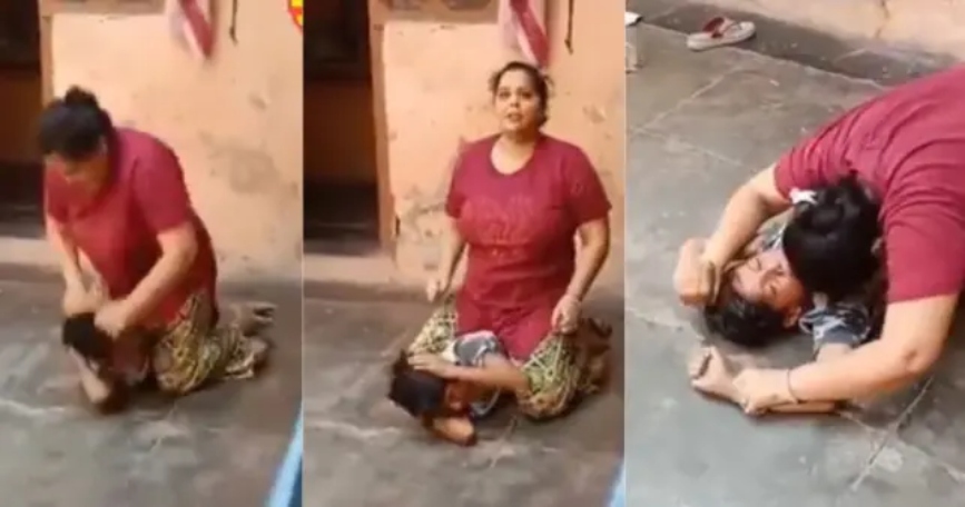 “நெஞ்சே பதறுது! இவங்க அம்மாவா? இப்படியா அடிக்கணும்?”… சிறுவனைத் தாக்கும் பெண்..  வைரலாகும் கொடூர வீடியோ..!!!