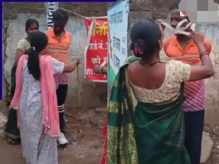 டேய்..! உன் தொல்லை தாங்க முடியல… இங்க வந்தும் அசிங்கப்படுத்திரியா..? கம்பத்தில் கட்டி வைத்து வாயில் டேப் போட்டு ஒட்டிய மனைவி.. குடிகார புருஷனுக்கு பப்ளிக் ஆப்பு..!!!