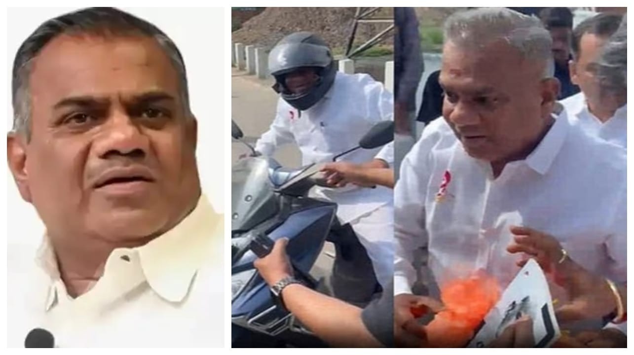 அமைச்சர் என்றால் காரில் மட்டும் தான் போகணுமா..? இதுக்கு மேலயும் வெயிட் பண்ண முடியாது… பைக்கில் பறந்த புஸ்ஸி ஆனந்த்… லேட் ஆக கூடாதுன்னு எடுத்த அதிரடி முடிவு… கலக்கல் வீடியோ..!!