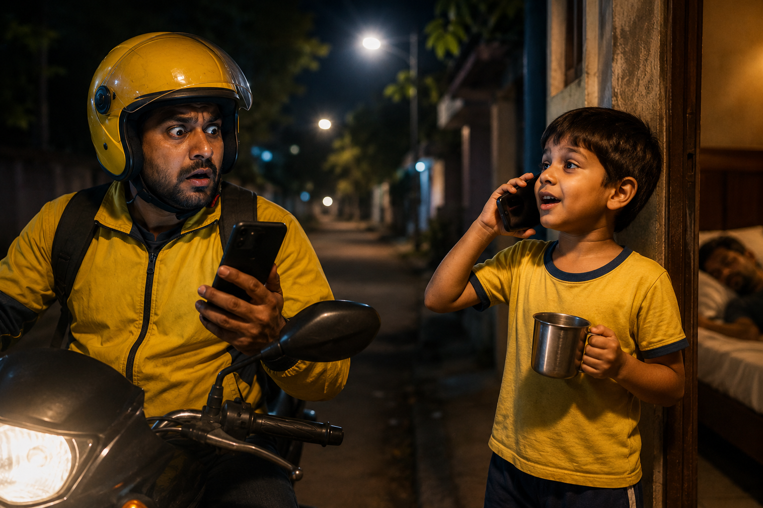 “எனக்கு டீ குடிக்கணும்…. எங்க அப்பா தூங்குறாரு” நள்ளிரவு 1 மணிக்கு ரேபிடோ புக் செய்த 7 வயது சிறுவன்…. மிரண்டுபோன பைக் ரைடர்….!!