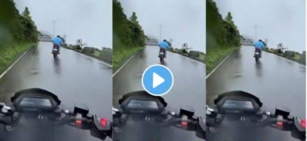 “இன்னும் கொஞ்சம் நேரம் இருந்தா அவ்வளவுதான்!”.. பைக் ஓட்டும்போது அந்த தப்பை மட்டும் செய்யாதீங்க…. வைரலாகும் திக் திக் வீடியோ..!!!
