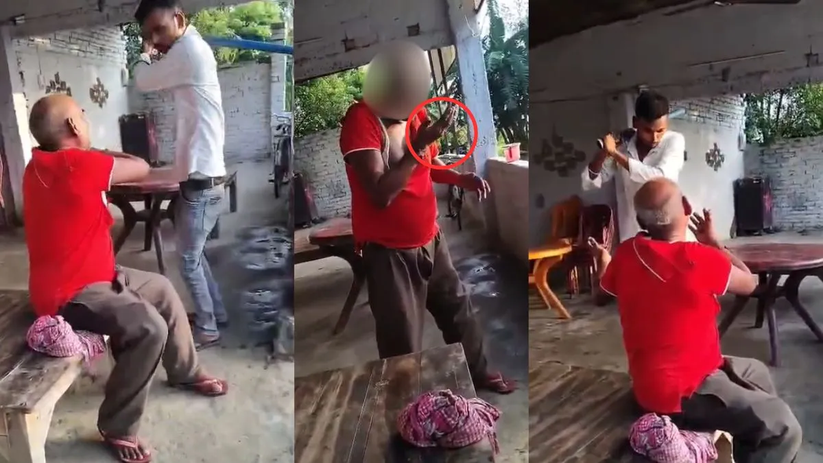 “அடக்கொடுமையே! வயசானவருன்னு கூட பார்க்காம!”.. வியாபாரப் போட்டியால் வெடித்த சண்டை… நாற்காலியில் உட்கார வைத்து மனிதநேயமற்ற செயல்…!!!