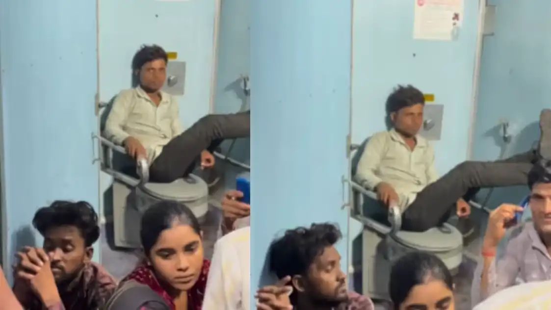 “இது தான் நம்ம VIP சீட்….!” ரயிலில் இளைஞரின் அசாத்திய ஐடியா…. சொகுசு பயணம் செய்த நபர்…. கேமரா கண்ணில் படும் வரை அவர் ராஜா மாதிரி தான் இருந்தார்…. வைரல் வீடியோ..‌‌..!!