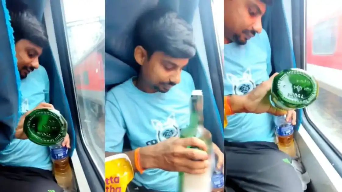 “டிக்கெட் எடுத்துட்டு இப்படித்தான் பயணிக்கணுமா?” ஏசி கோச்சில் இளைஞர்கள் மது அருந்தி அராஜகம்.. இந்திய ரயில்வே கொடுத்த அதிரடி பதில் என்ன? ஷாக்கிங் வீடியோ..!!”