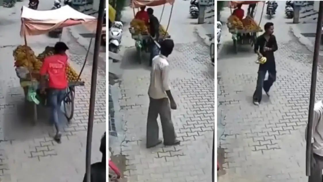“நடுரோட்டில் கத்தி முனையில் மிரட்டல்!” – பழ வியாபாரியிடம் பணம் பறிக்கும் கொடூர வீடியோ.. பட்டப்பகலில் நடந்த பகீர் கொள்ளை..!!”