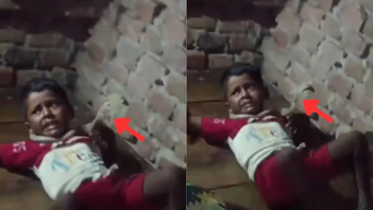 1 மணி நேரம்..! 5 வயது சிறுவனின் கழுத்தை சுற்றிய ராட்சத பாம்பு… அசந்து தூங்கிய குழந்தை… உசுர கையில் பிடிச்சுட்டு நின்ன தாய்… நெஞ்சை உறைய வைக்கும் வீடியோ…!!!